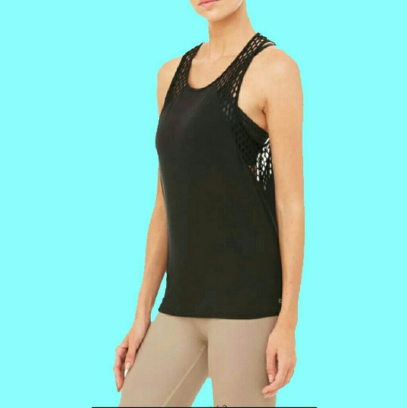 Alo Yoga CAGE TANK COOL COMFORT Black Color. - Picture 4 of 8